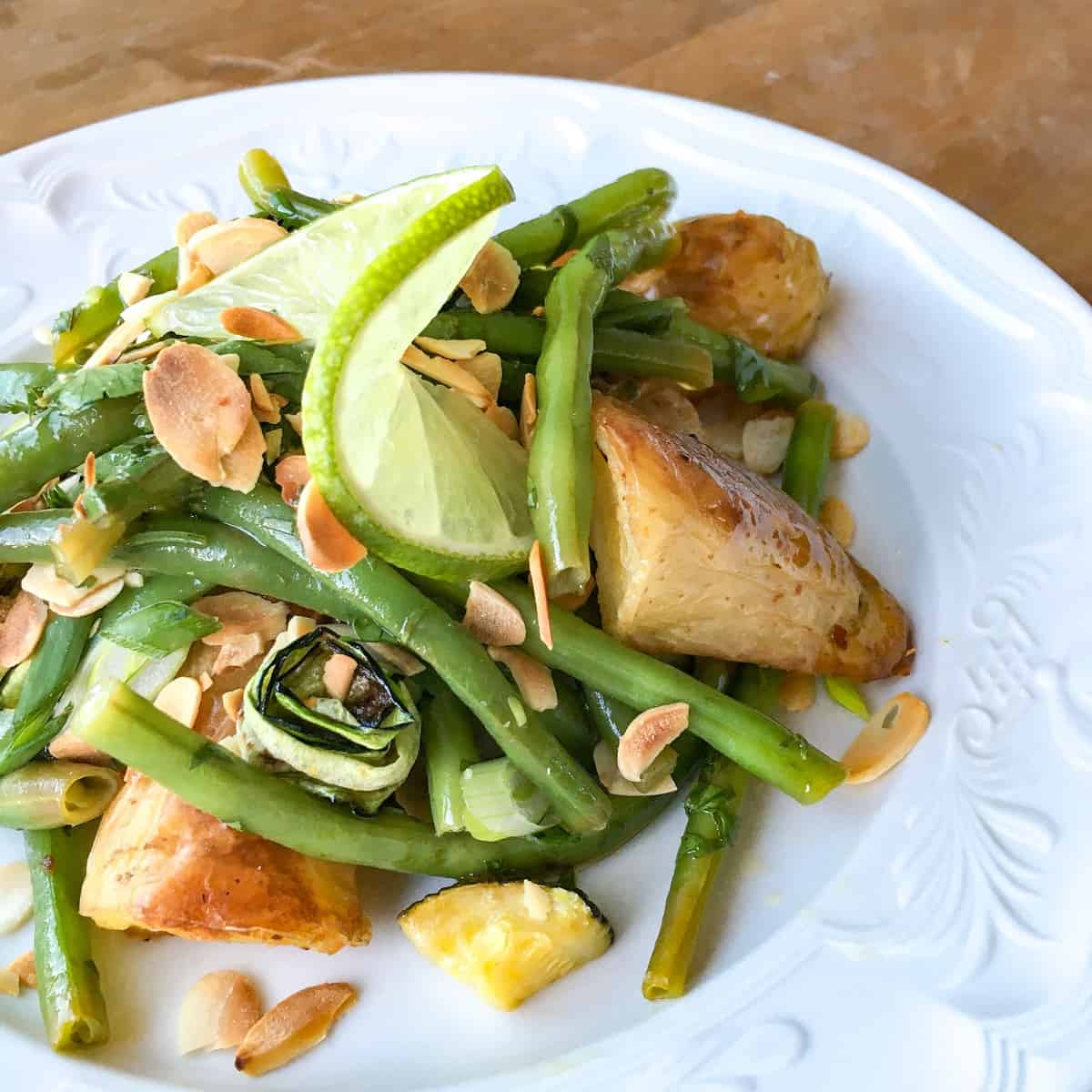 Green bean and potato salad with lime