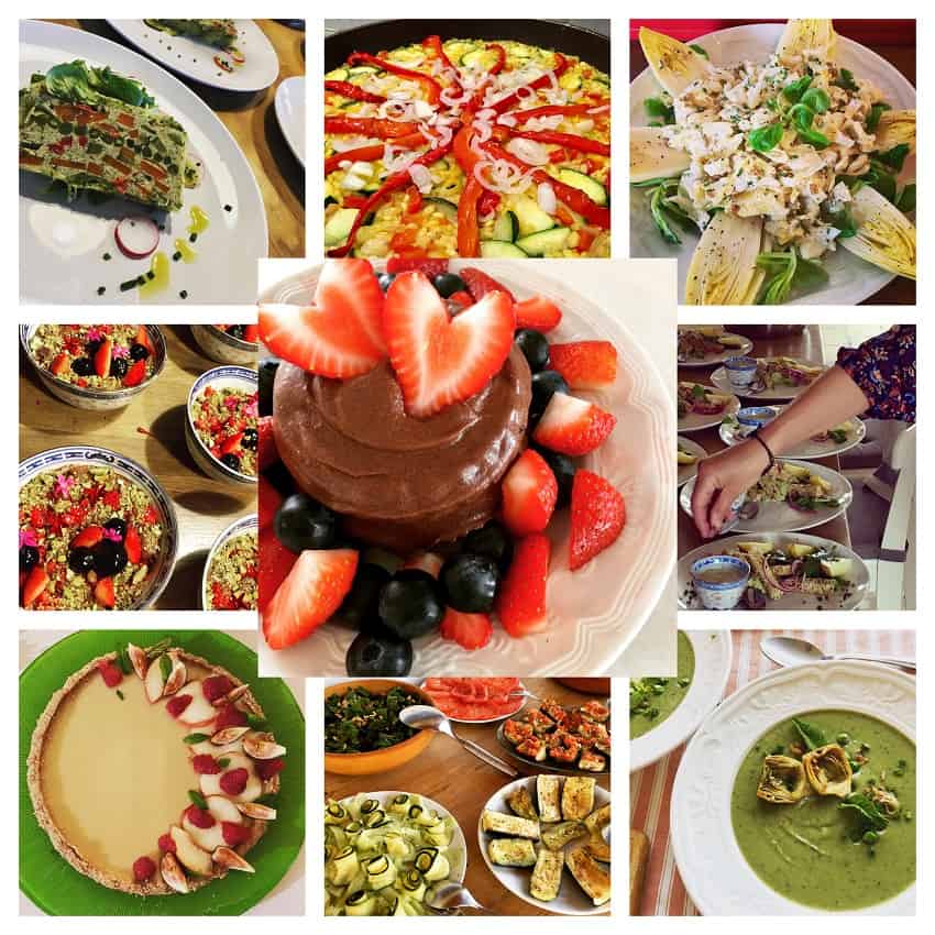 collage of 10 vegan dishes