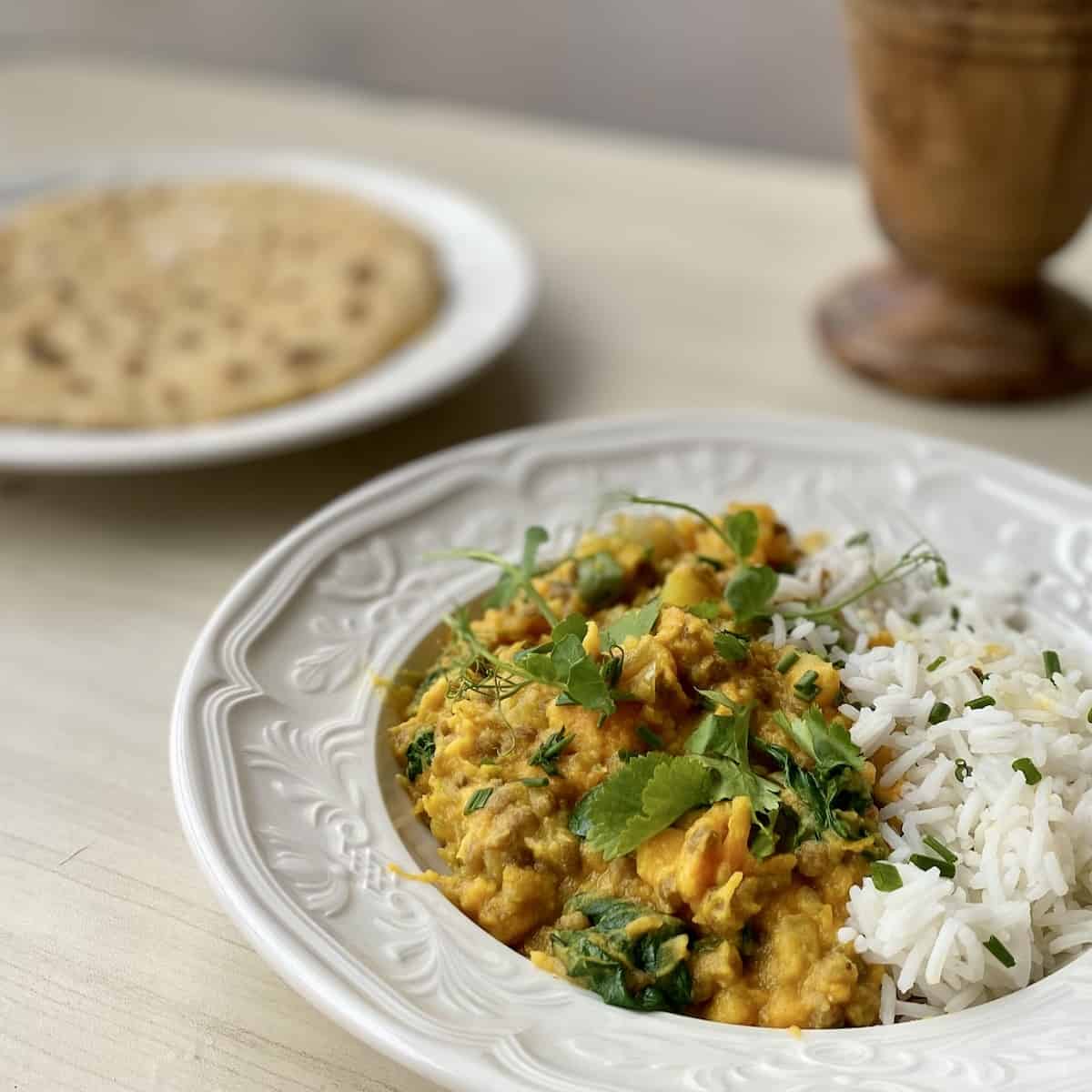 West African peanut stew with rice