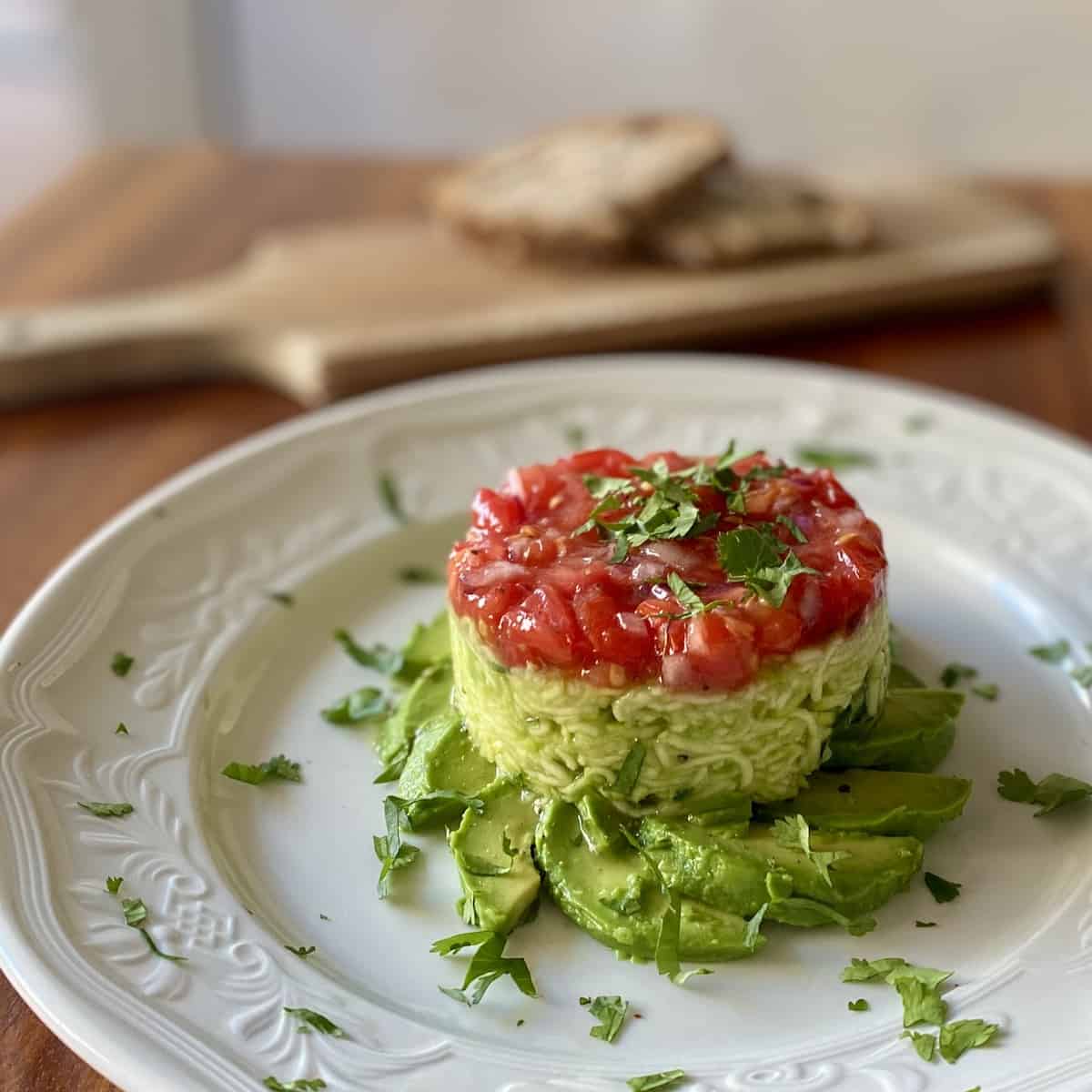 avocado and raw courgette salad